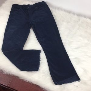 Mother Insider Crop Step Fray Corduroy jeans